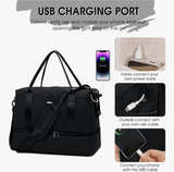 WANDF Cabin Bag Airlines 18x14x8 Personal Item Bag USB Port and Shoe Compartment - Image 7