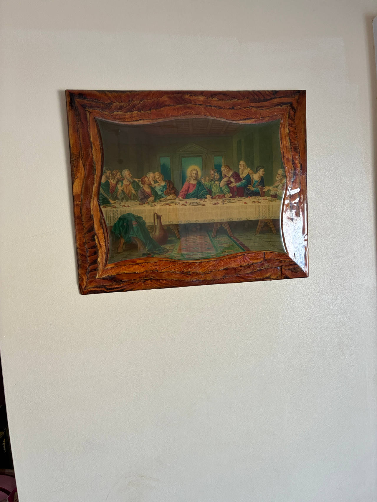 Vintage 3D Resin Last Supper Wall Plaque