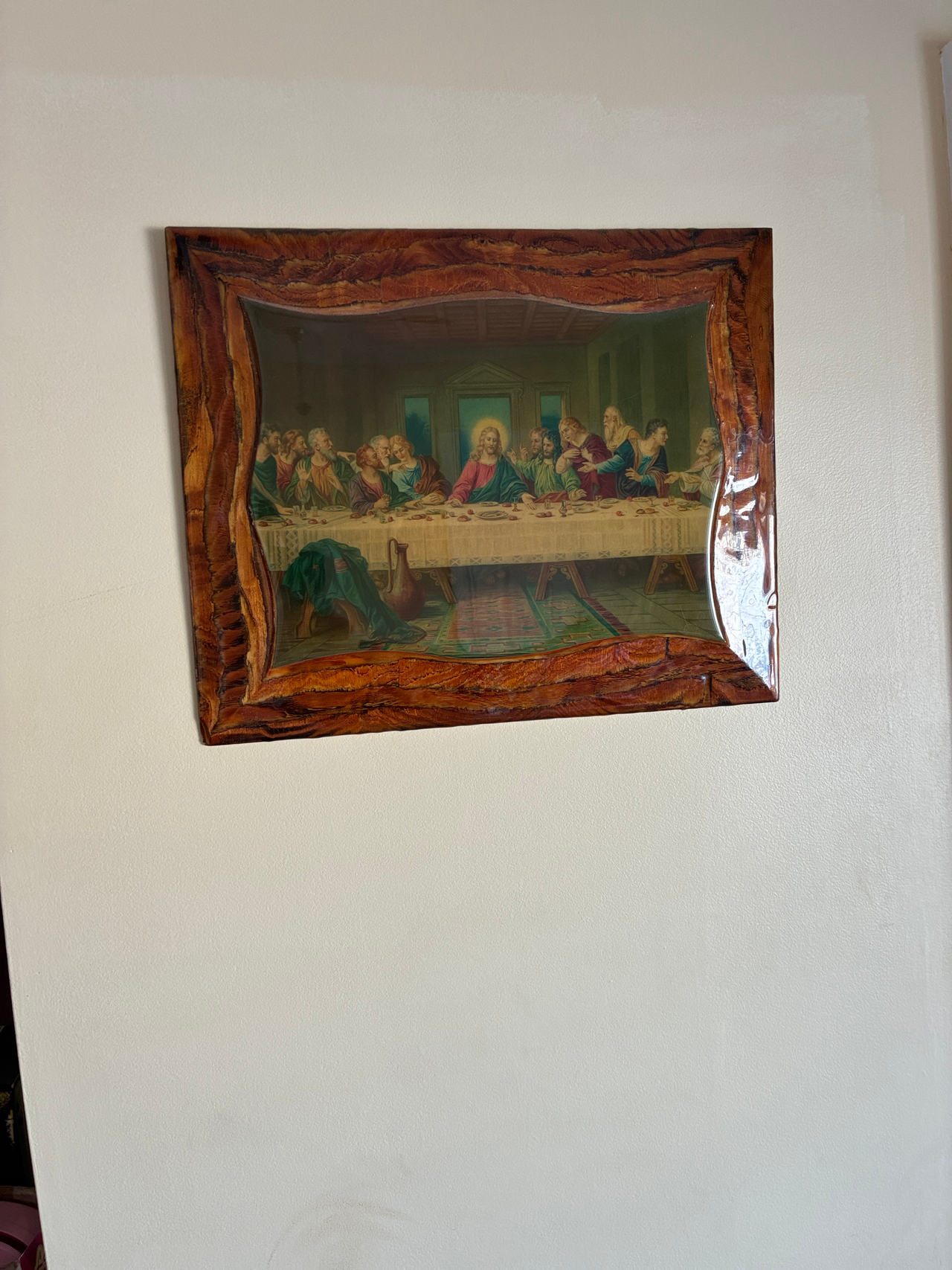 Vintage 3D Resin Last Supper Wall Plaque