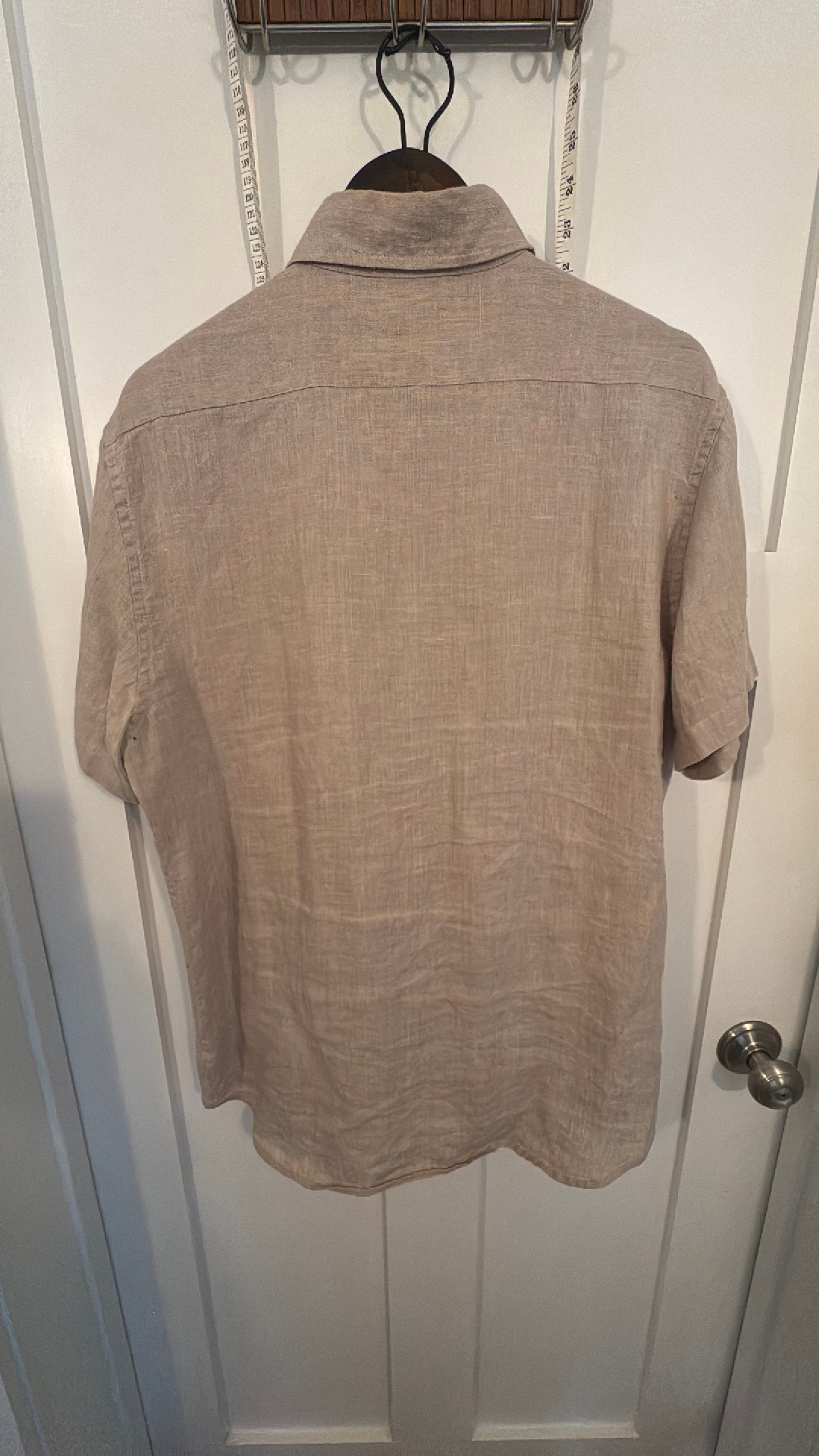 Taylor Stitch Men's Linen Short Sleeve Button-Up Shirt size 42 - Image 3