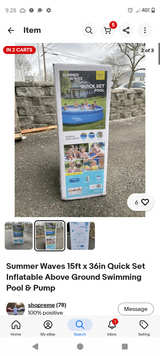 Summer Waves 15ft x 36in Quick Set Inflatable Above Ground Pool with Filter Pump - Image 3