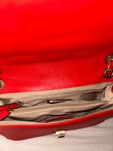 Valentino Alice Diamond Leather Shoulder Bag Red - Image 4