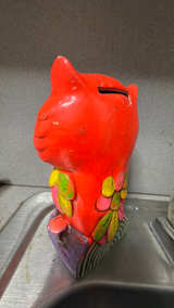 Holiday Fair Vintage Chalkware Owl Coin Bank - Image 2