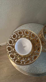 Gold Crystal Beaded Candle Holders - Image 6