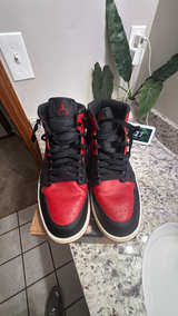 Nike Air Jordan 1 Mid Banned Black/Red - Image 2