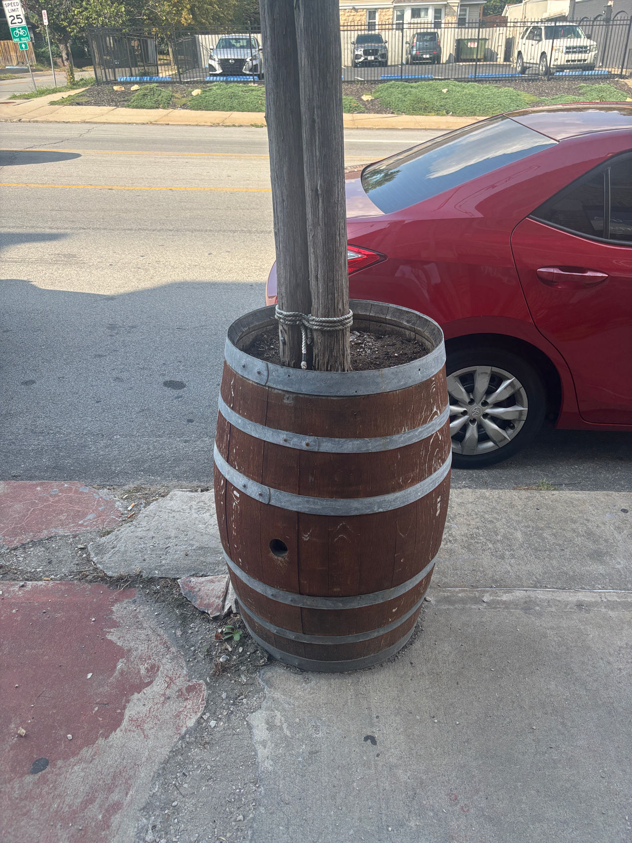 Wooden Whiskey Barrel Planter