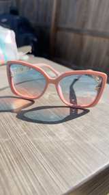 Pink Oversized Square Frame Sunglasses – Blue Gradient Lens, Trendy Chic Look - Image 3