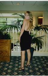 Cache Black Halter Neck Dress with Silver Ring Detail - Image 2