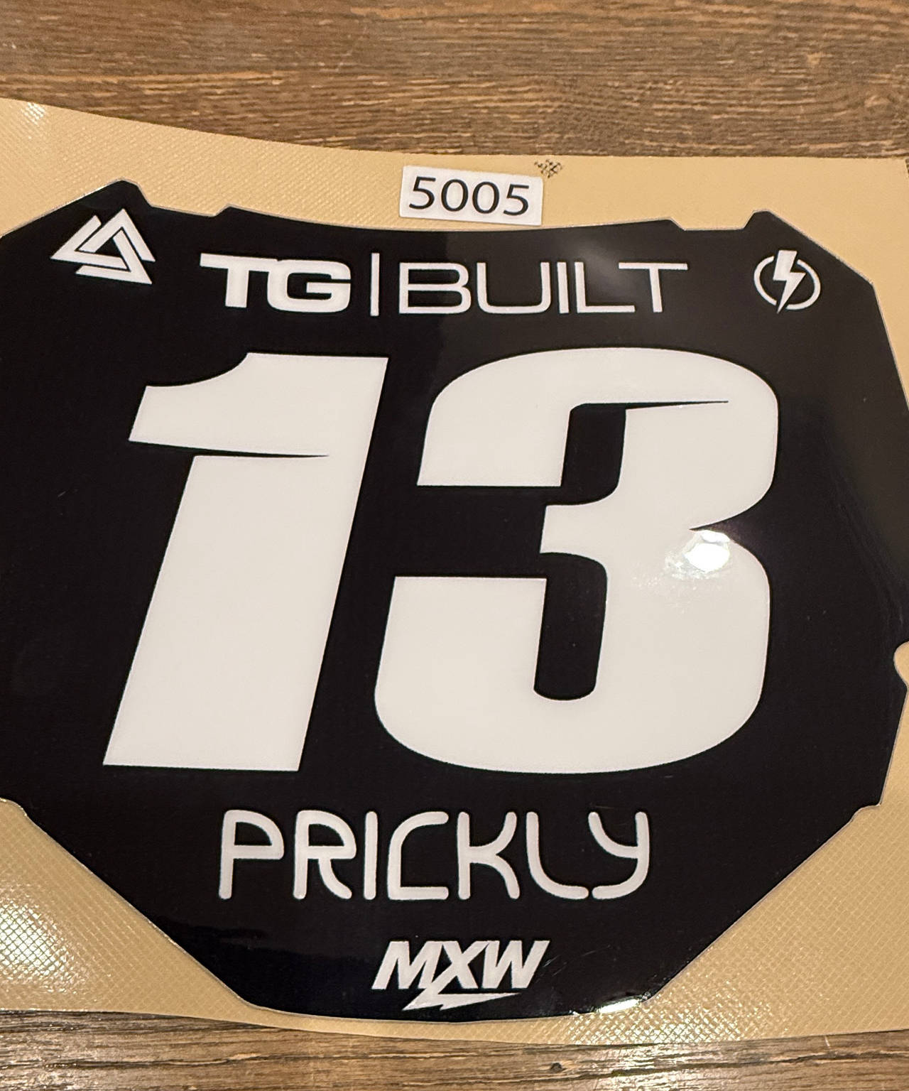 MXW Graphics TG Built Prickly Number Plate Decal