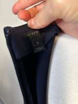 J. Crew Knit Sleeveless Dress Navy Gray - Image 1