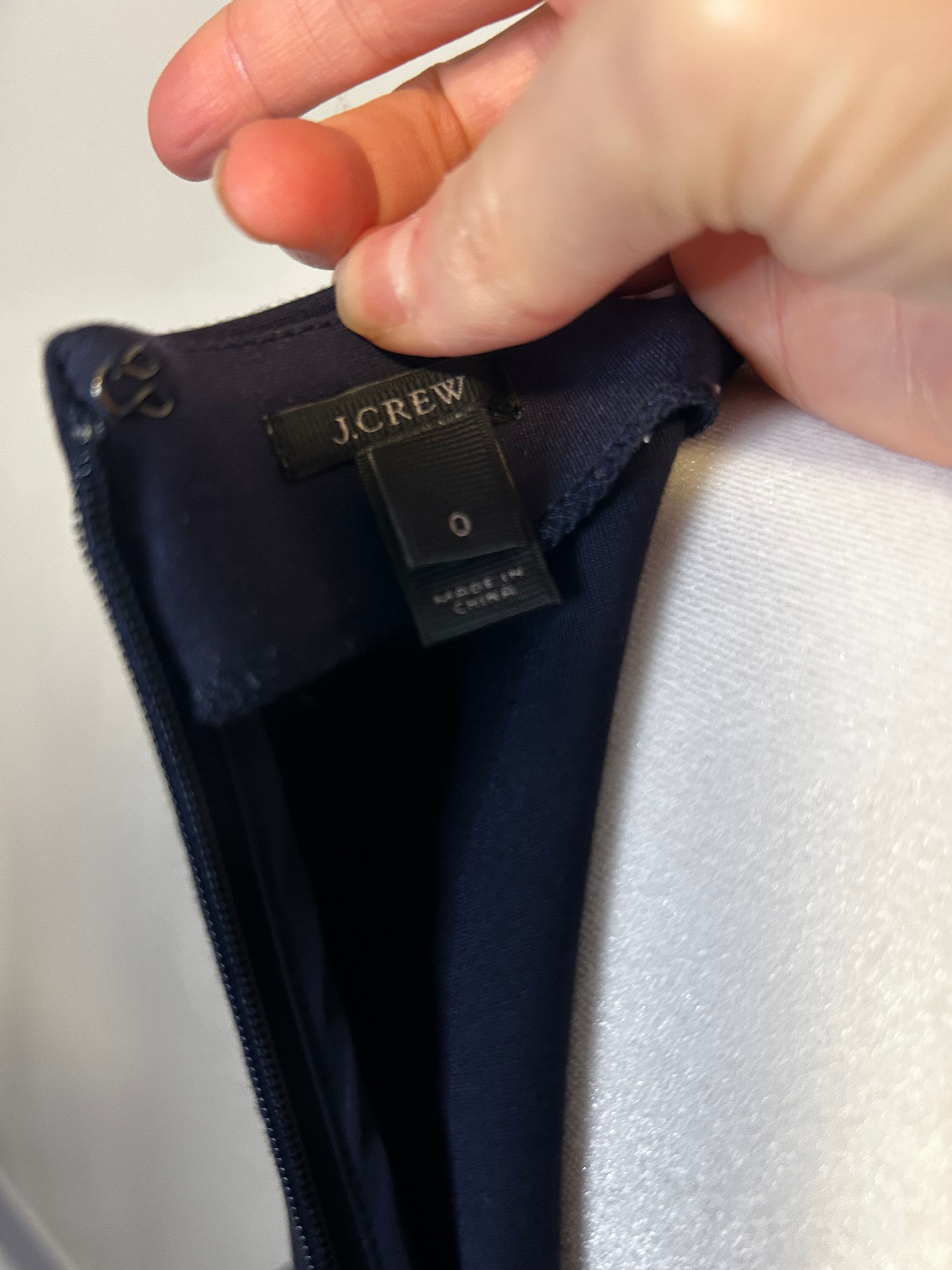 J. Crew Knit Sleeveless Dress Navy Gray