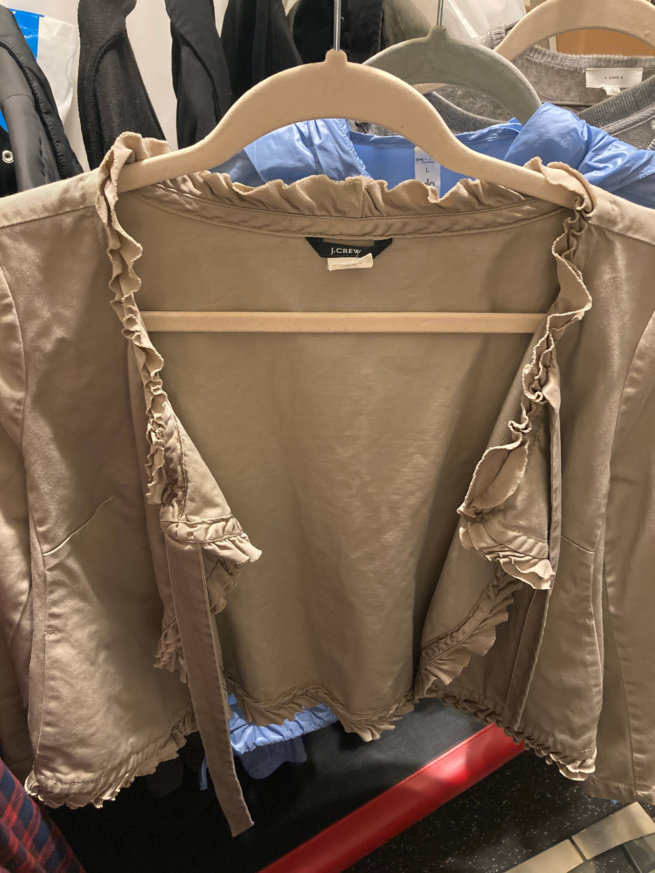 J.Crew S Ruffle Ribbon Cardigan