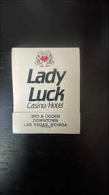 Lady Luck Casino Hotel Matchbook - Image 2