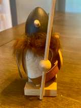 Vintage Scandinavian Wooden Viking Figurine - Image 1