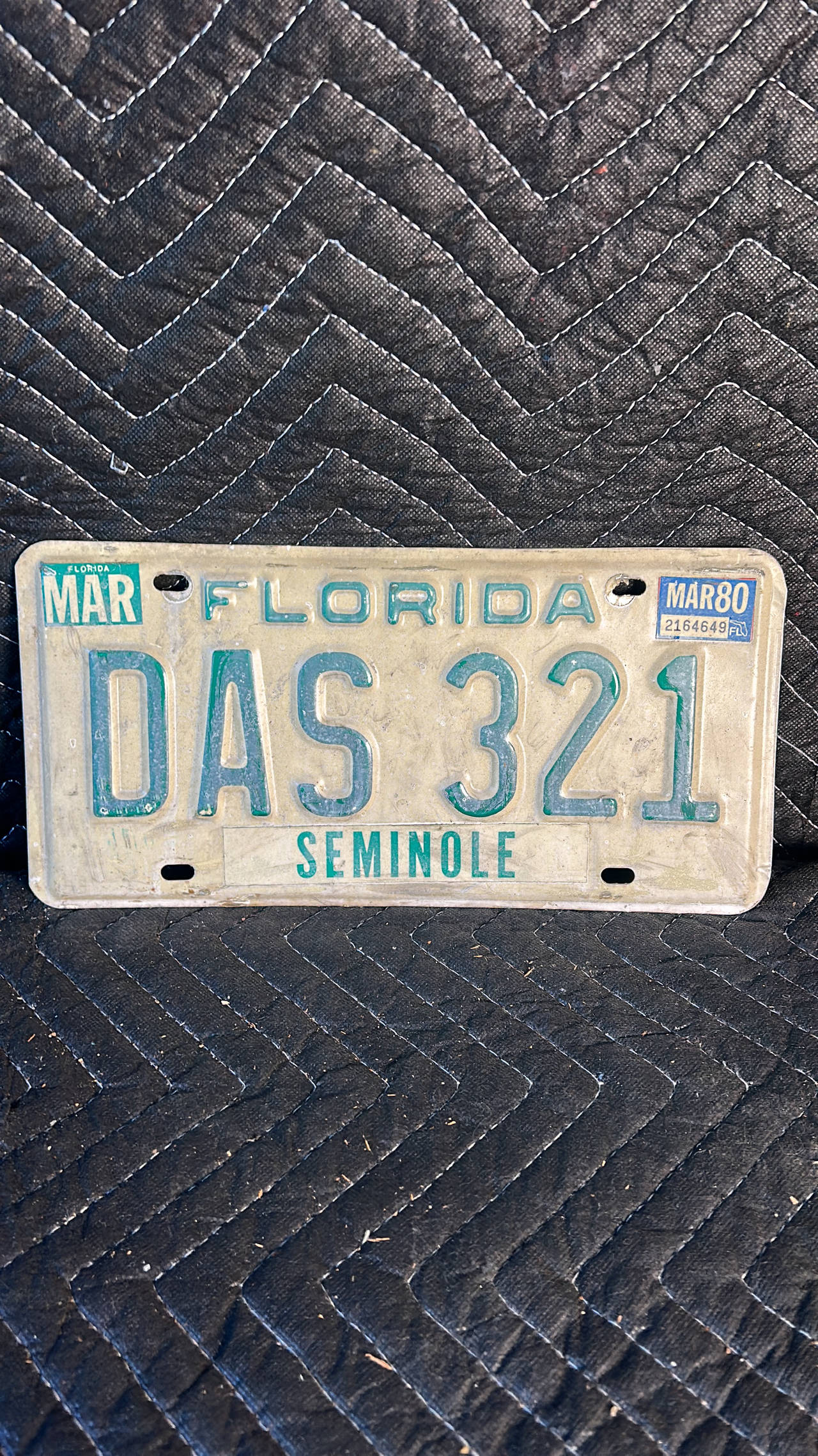 Vintage 1980 Florida License Plate