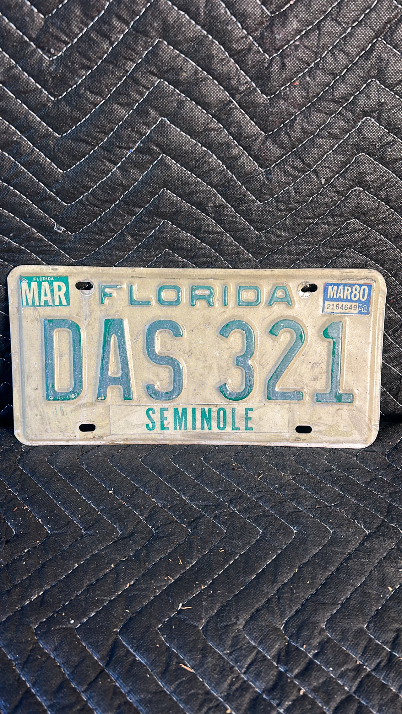 Vintage 1980 Florida License Plate