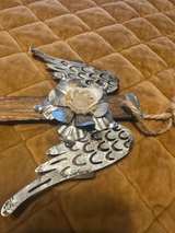 Handmade Angel Wing Hanging Wood Sign 14x12 - Image 3