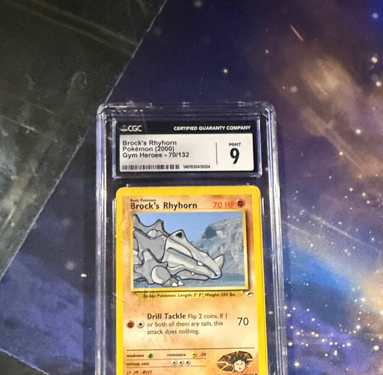 Brock's Rhyhorn Gym Heroes 70/132 CGC 9