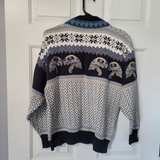 Northern Lights Custom Design Haida Eagle Cardigan Women's Small Cotton Sweater - Image 3