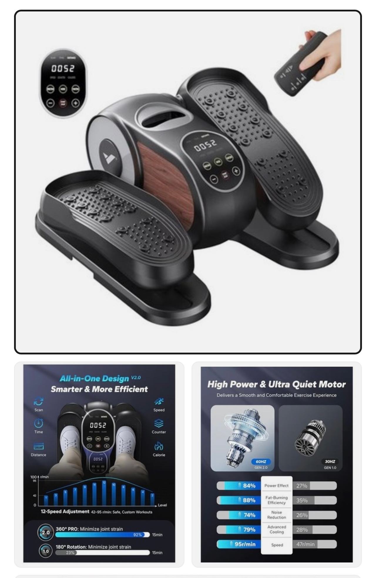 MERACH MR-E32 Under Desk Electric Elliptical Trainer