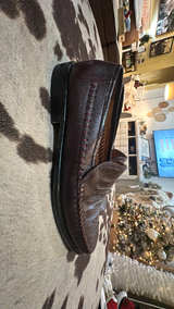 San Remo Italian Made Leather Brown  Loafer Slip-On size 7.5  - Image 4