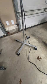Rolling Gooseneck Floor Lamp with Metal Shade - Image 2