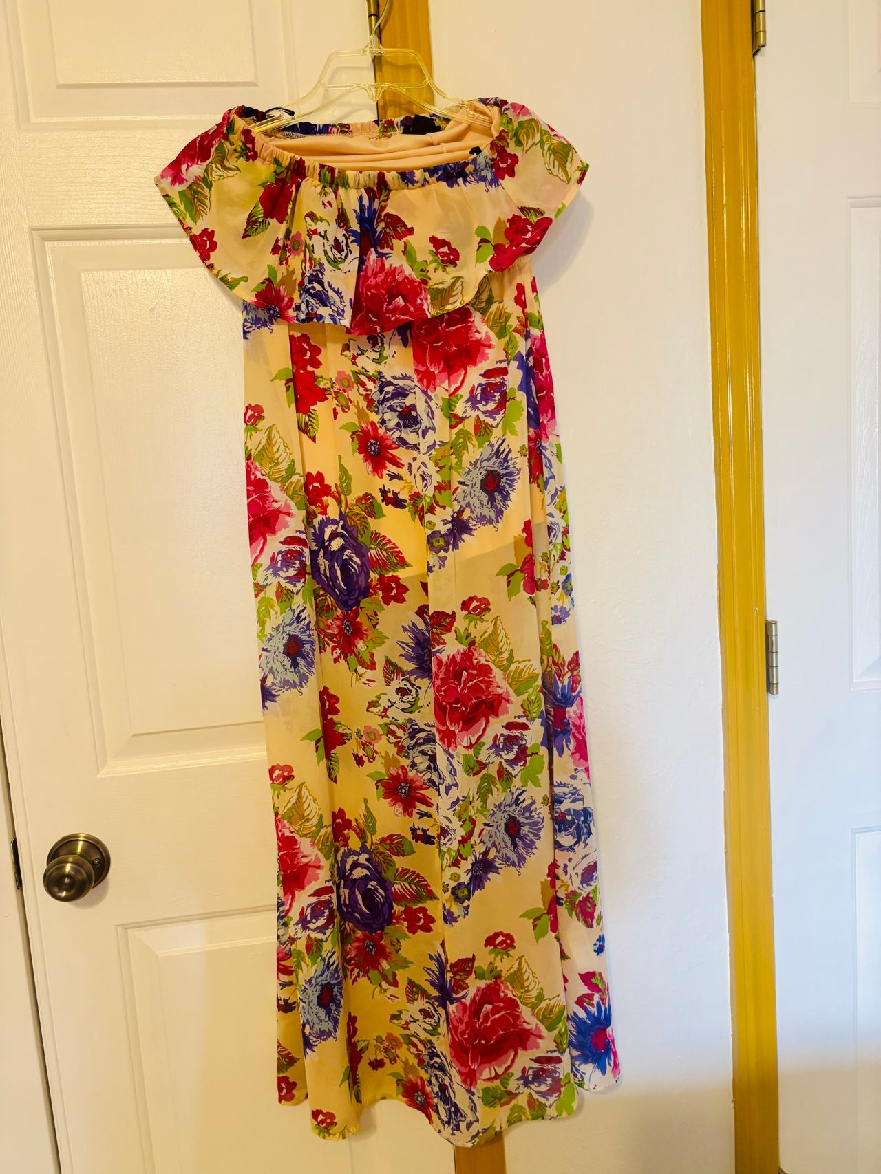 Floral Off-Shoulder Maxi Dress