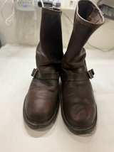 Harley-Davidson Men’s Brown Leather Engineer Motorcycle Boots Double Buckle 10’ - Image 4