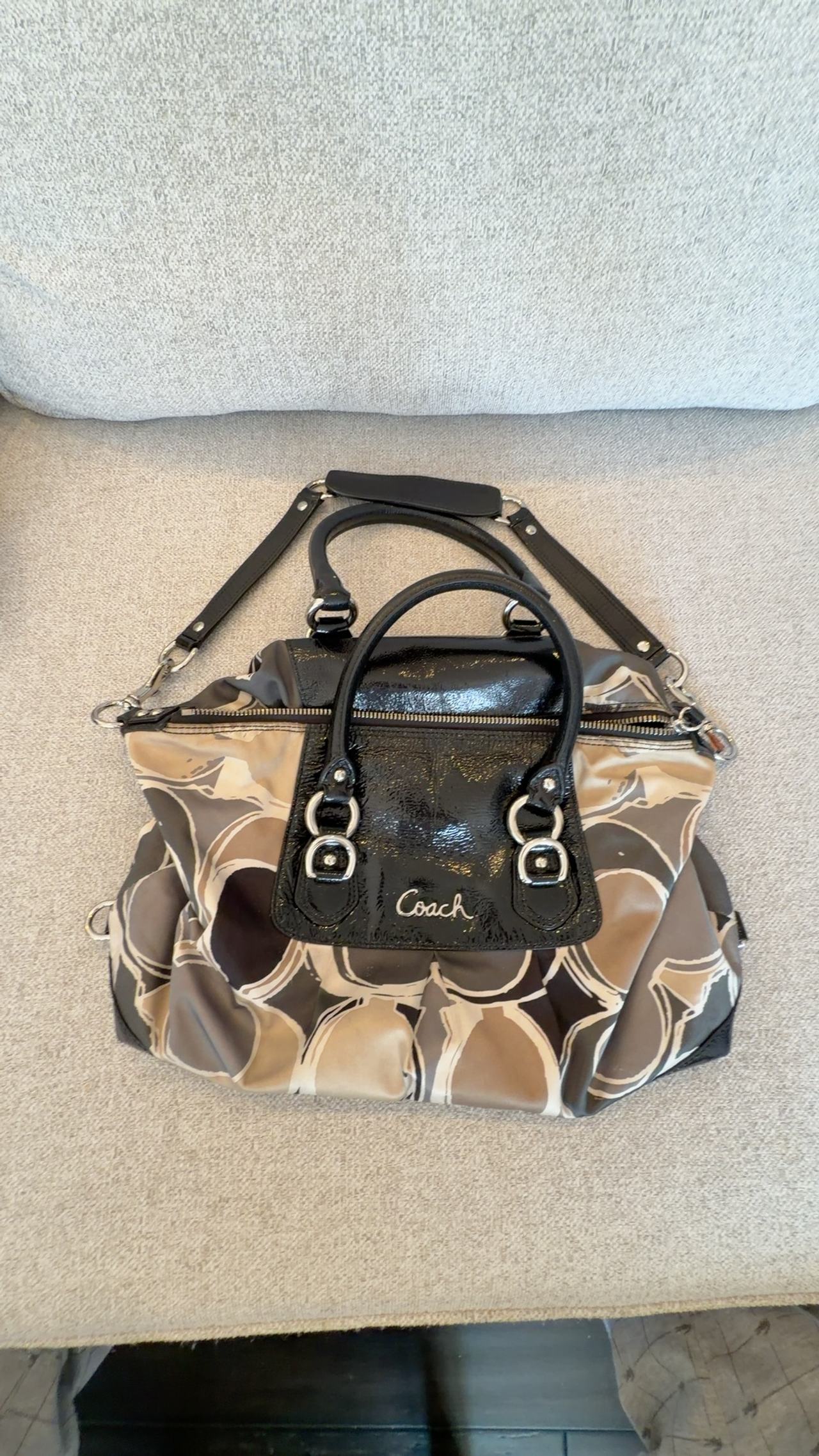Coach Ashley Scarf Print Multicolor Satchel