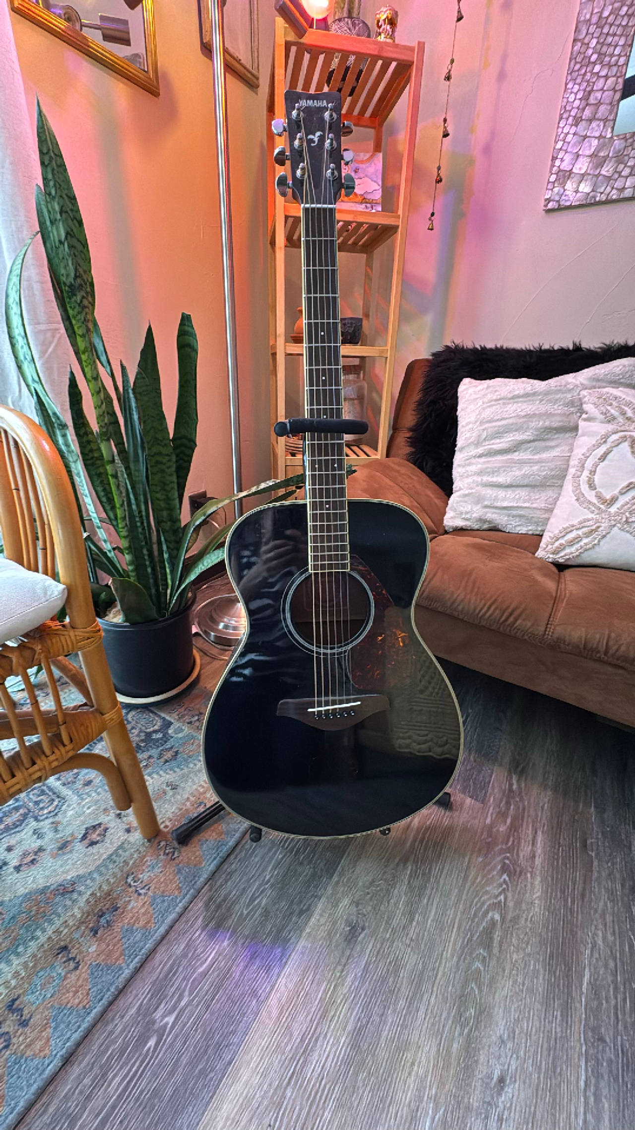 Yamaha Acoustic Guitar with Stand