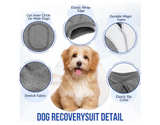 LUKOVEE Recovery Suit for Dogs Medium, Onesie Surgery Recovery Suit For Male Dog - Image 2