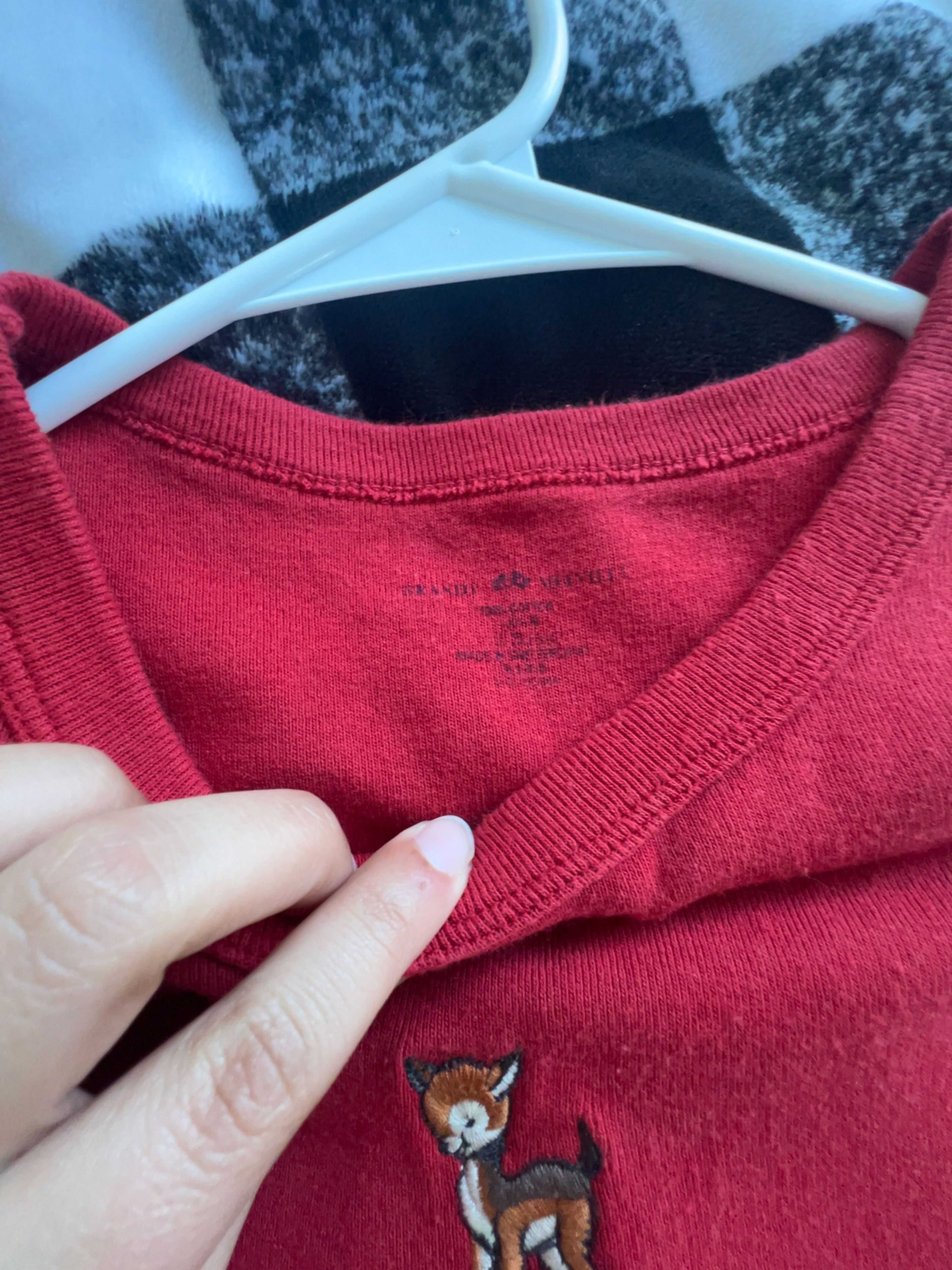 Brandy Melville Red Cropped Tee