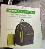 BB Gear Baby Boom Diaper Backpack Gray & Lime Green - Image 1
