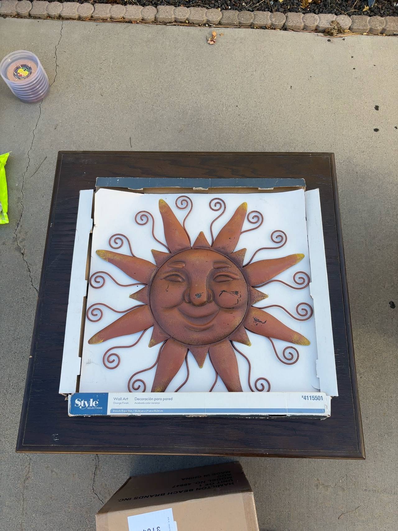 Oligsky Metal Sun Wall Art Copper Finish