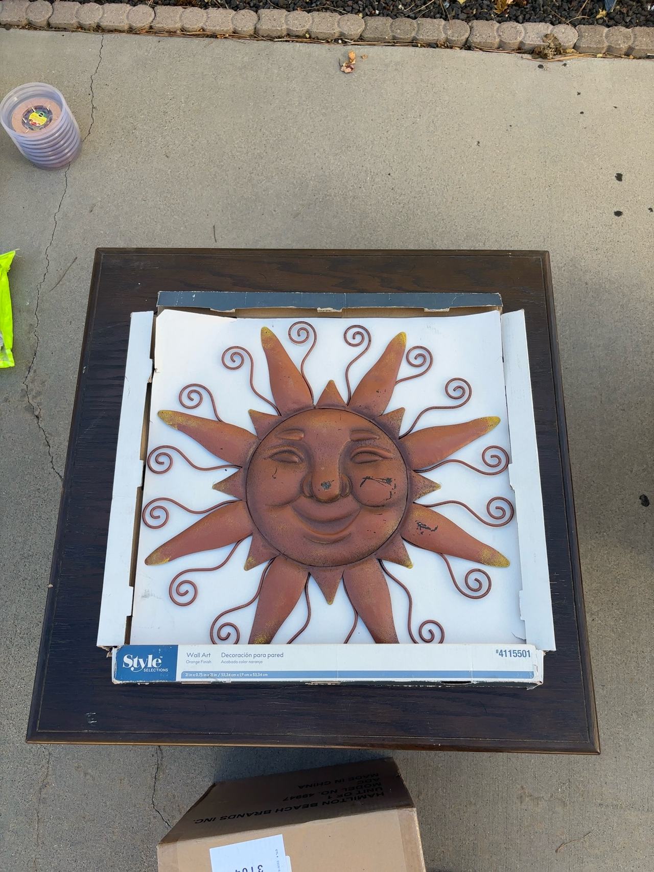 Oligsky Metal Sun Wall Art Copper Finish