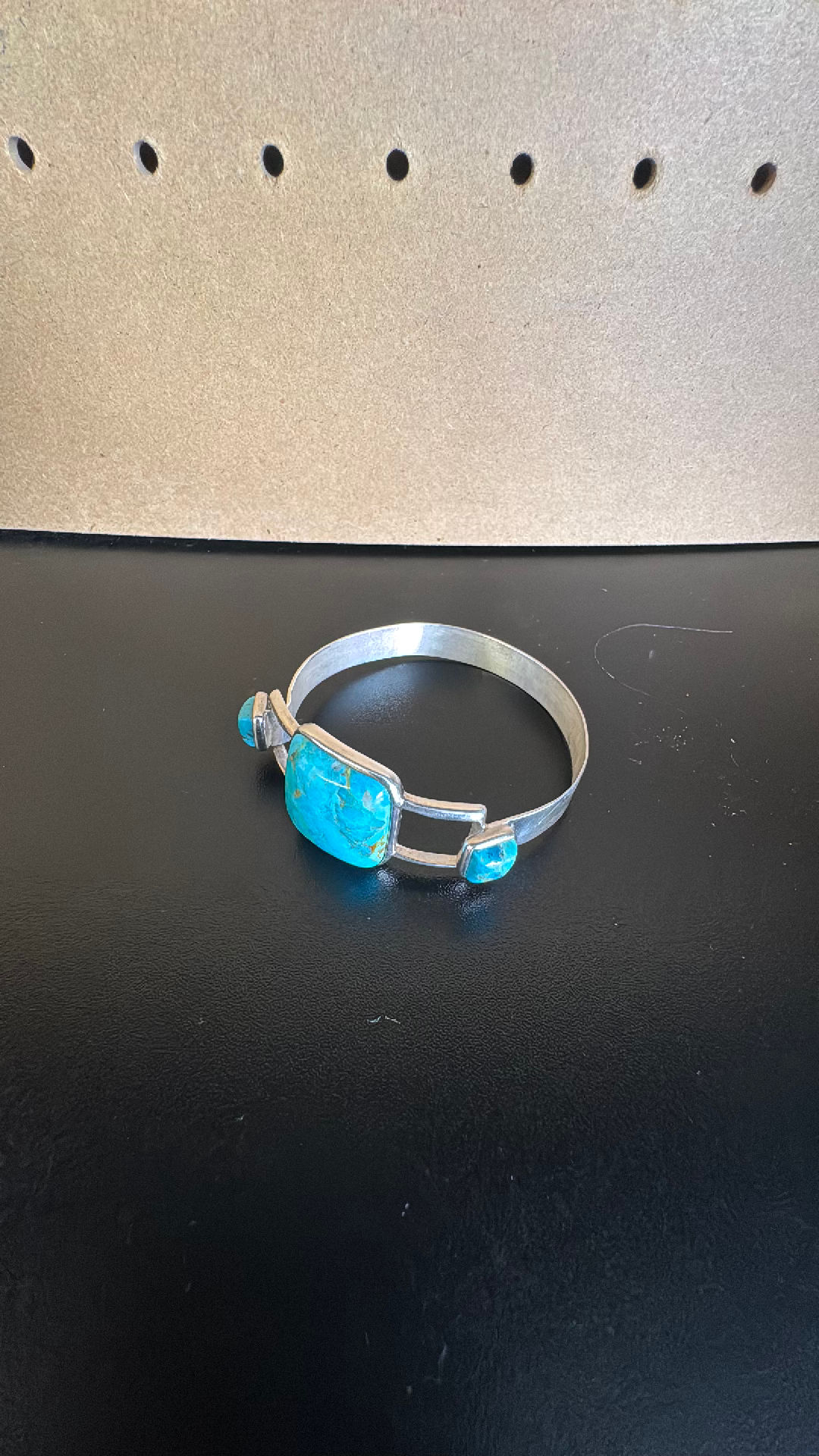 Navajo 925 Sterling Silver Turquoise Cuff Bracelet