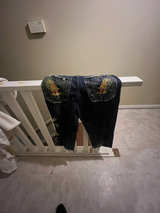 Vintage Embroidered Dragon Jeans (Stone Touch) Size : 32 - Image 1