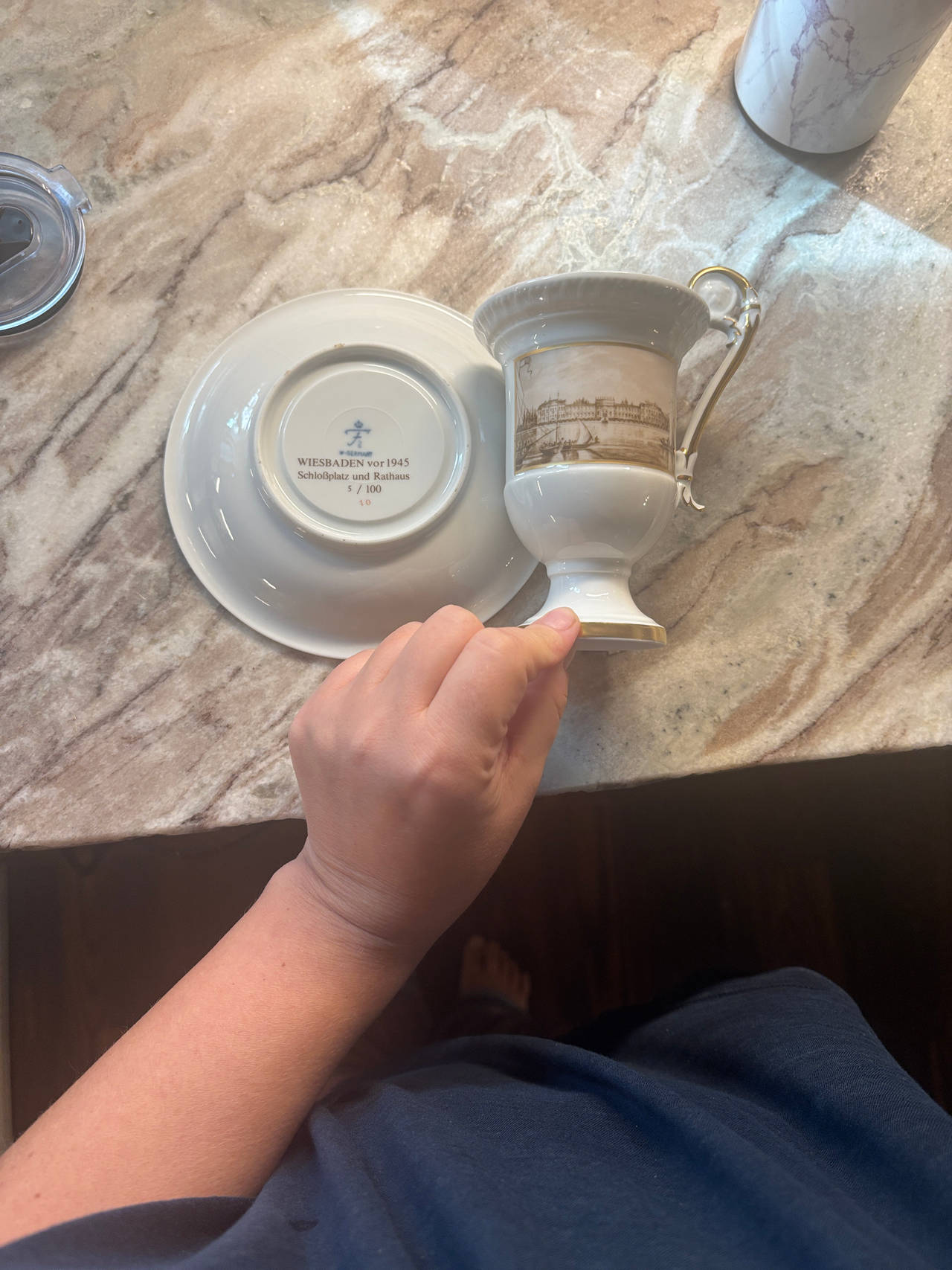 Höchst Porzellan Wiesbaden Limited Edition Cup and Saucer