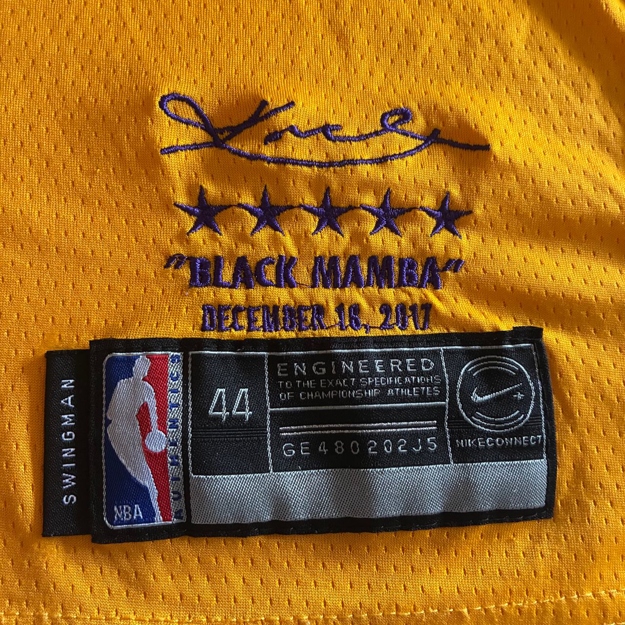 Los Angeles Lakers Kobe Bryant Black Mamba Jersey