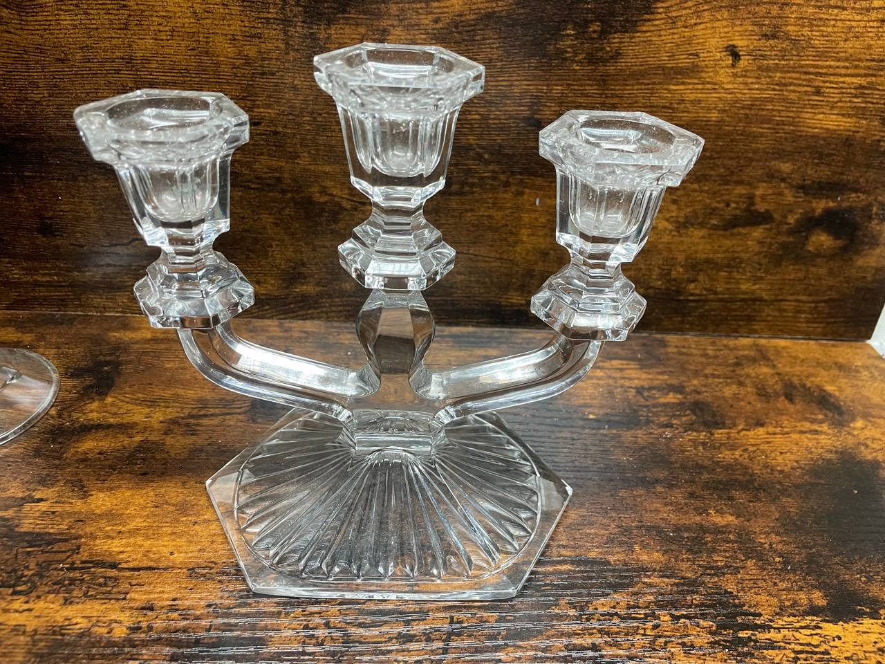 Crystal 3-Arm Candelabra