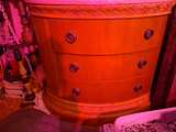 3-Drawer Bowfront Chest with Woven Trim - Image 2