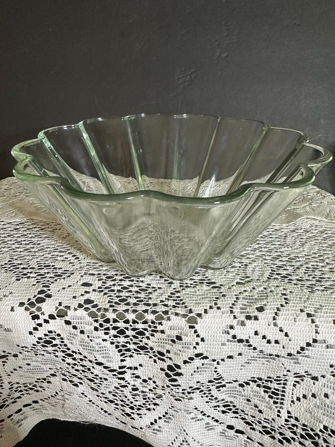 Vintage Pyrex France 823 Fluted Clear Glass Bowl Dish 20cm X 8cm Brioche/Jelly
