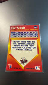 Donruss Kirby Puckett 1992 Triple Play #202 - Image 2