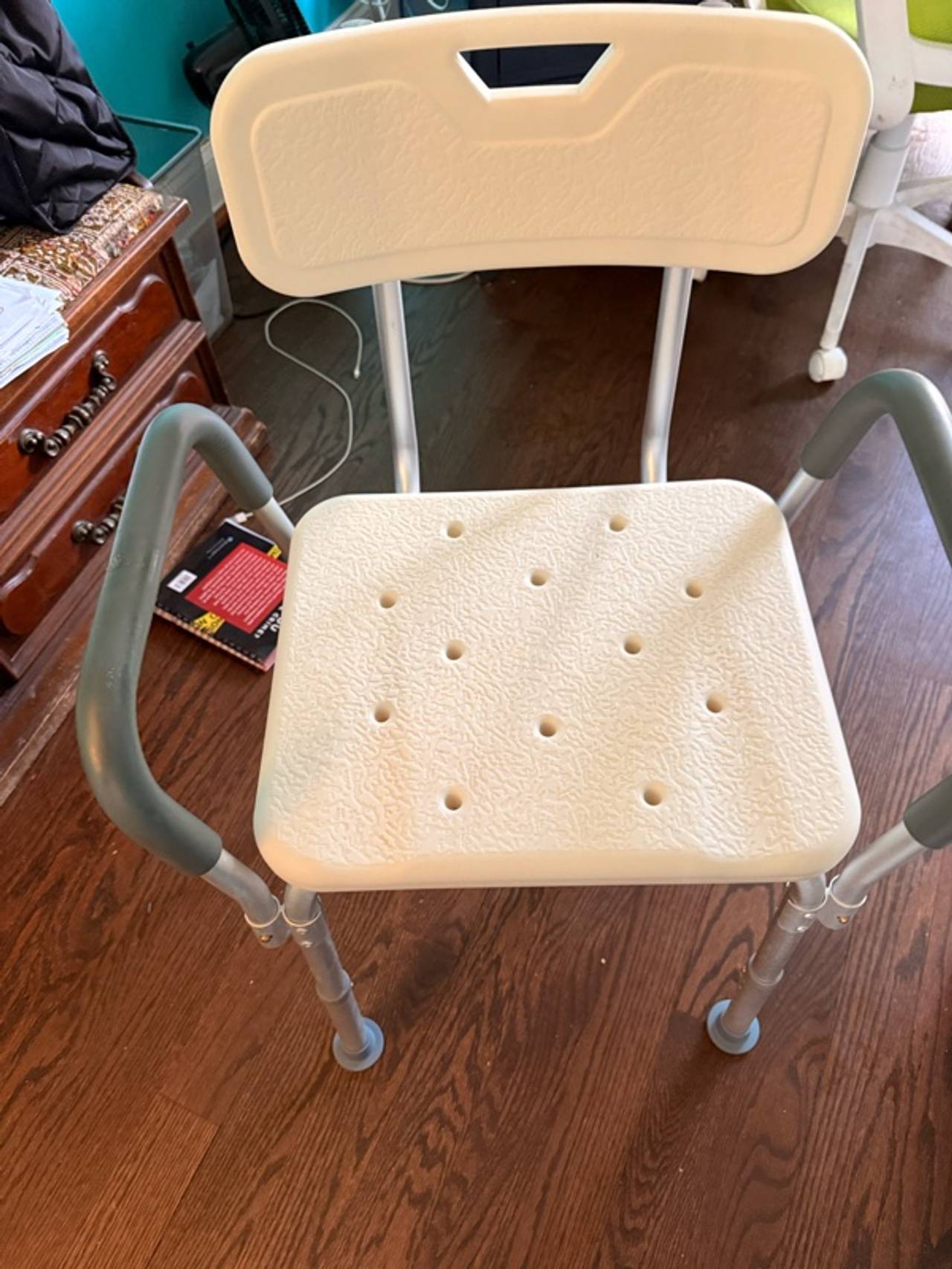 Medline Shower Chair with Arms and Back 350lb Capacity