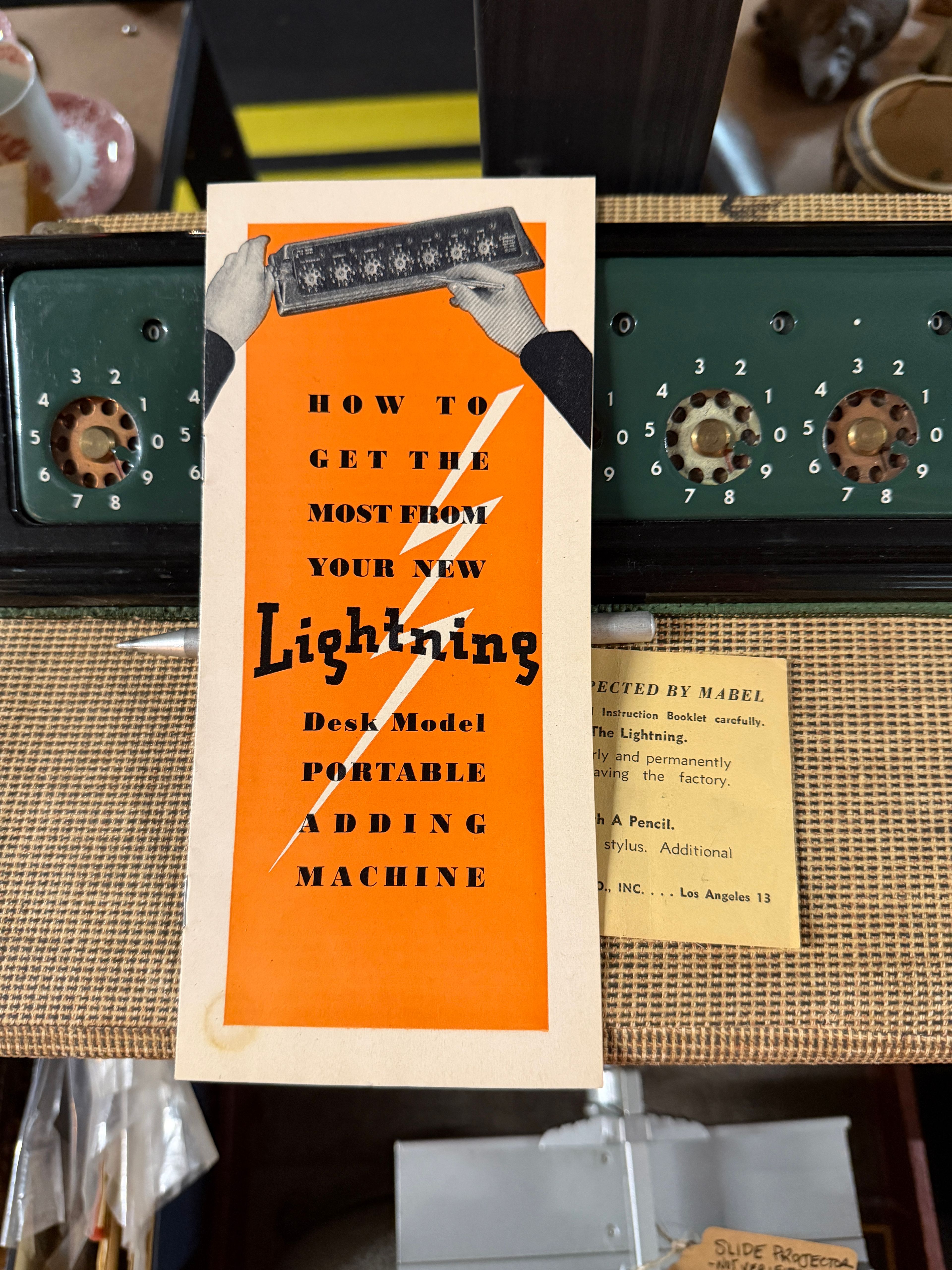 Lightning Portable Adding Machine with Box & Manual & Stylus - Junkee Reno - Image 10