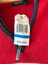 Nautica Colorblock Quarter-Zip Pullover Sweater XL - Image 3