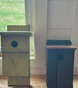 Handmade Wooden Bluebird Birdhouses with clean out - Image 1
