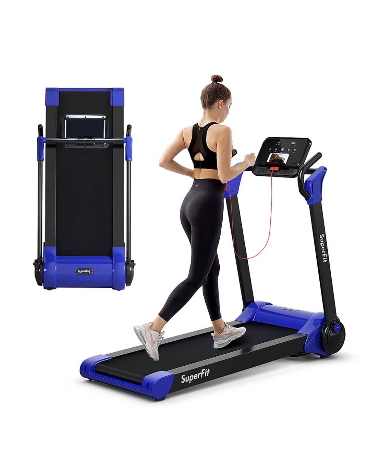 SuperFit 2.25HP 2-in-1 Folding Treadmill