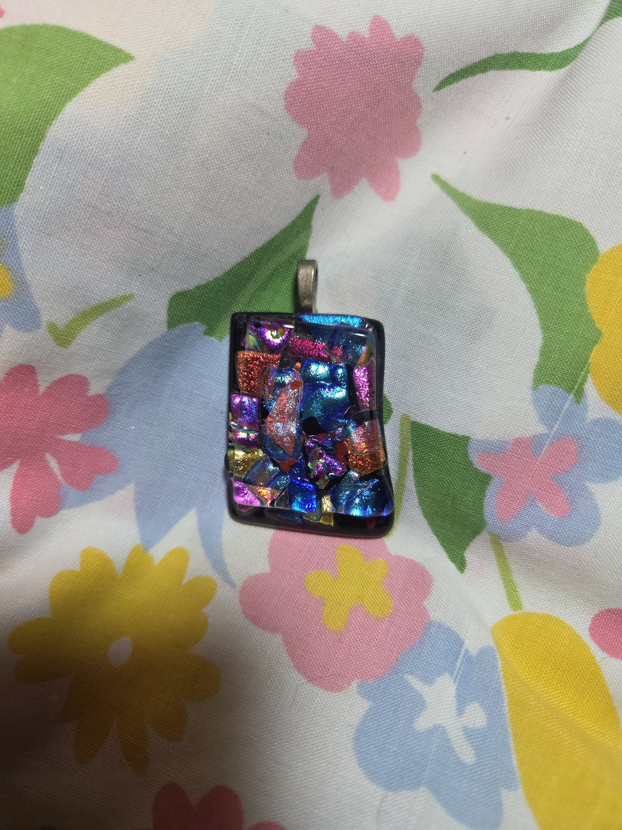 Dichroic Fused Glass Pendant