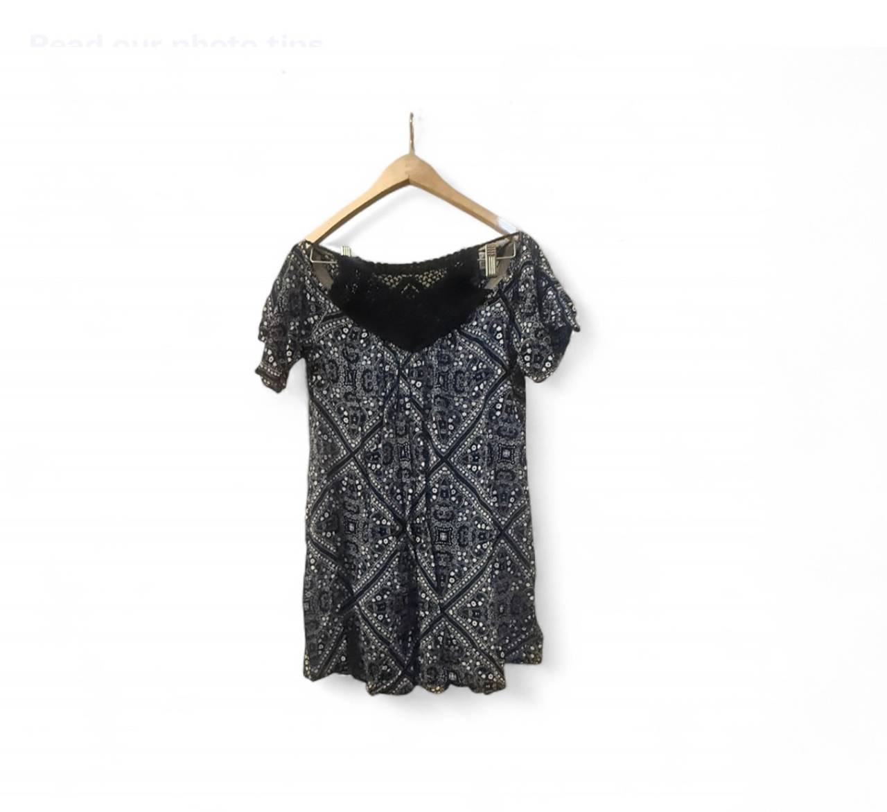 Off-Shoulder Printed Dress
